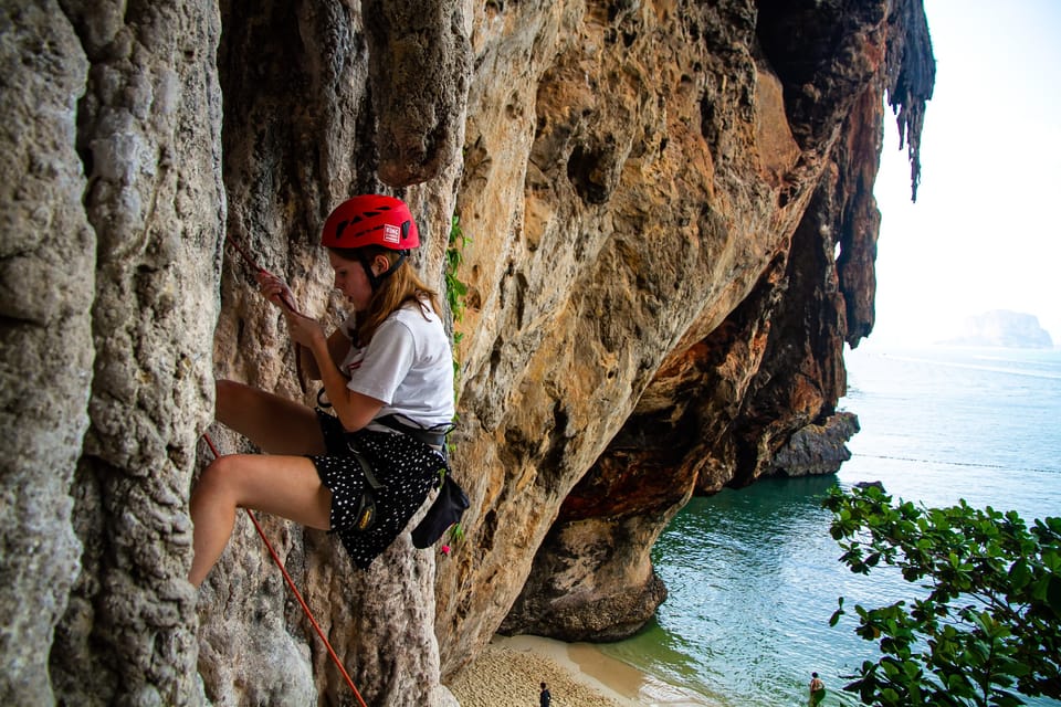 Krabi : Rock Climbing Course Full-Day / Half-Day at Railay Beach by King Climbers