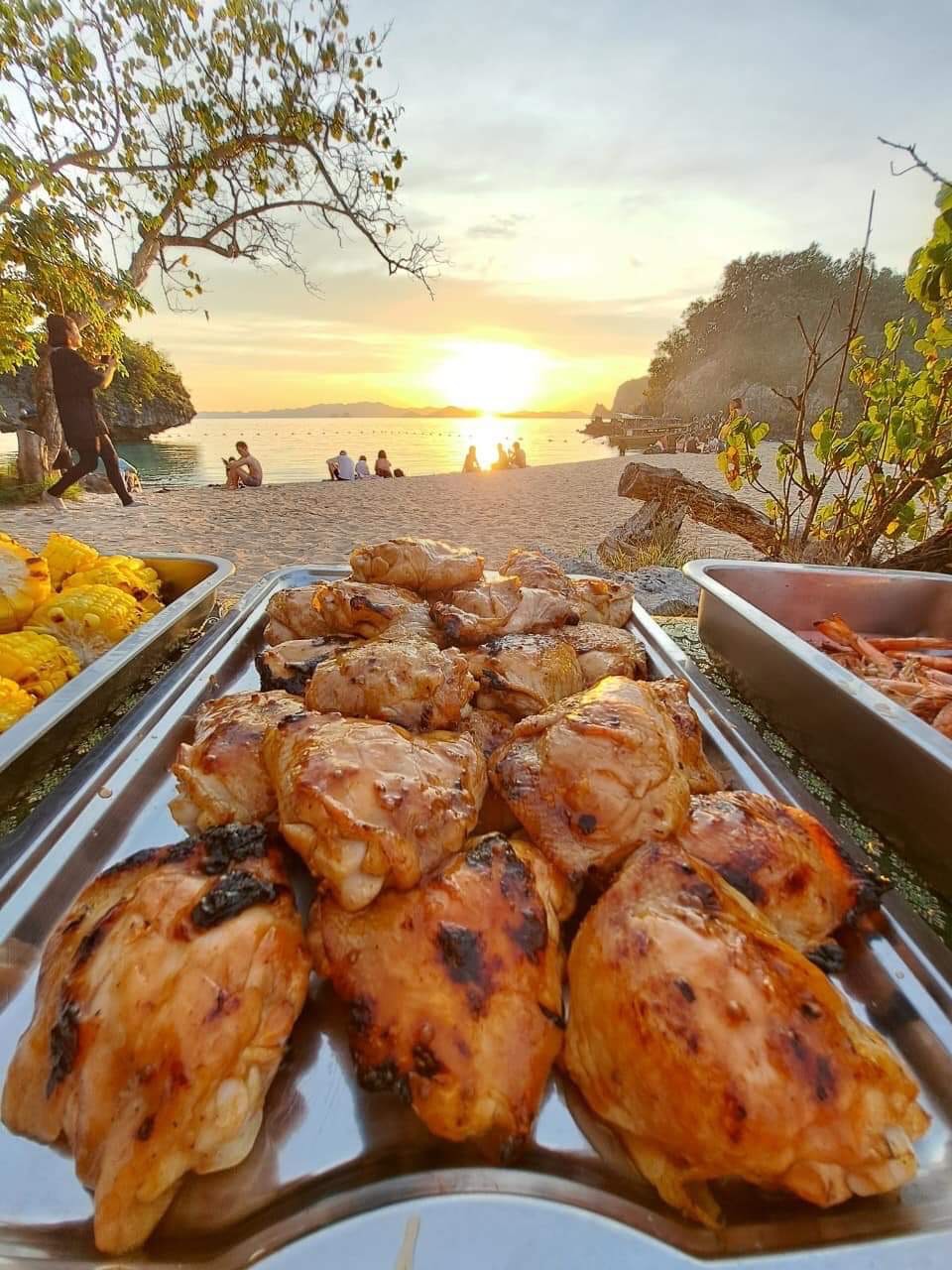 Krabi : Hong Island BBQ Sunset + Plankton Night Swimming by Longtail Boat