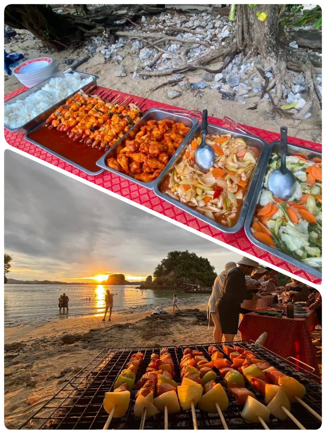 Krabi : 7 Islands Sunset Tour with BBQ Dinner and Snorkeling by Longtail Boat