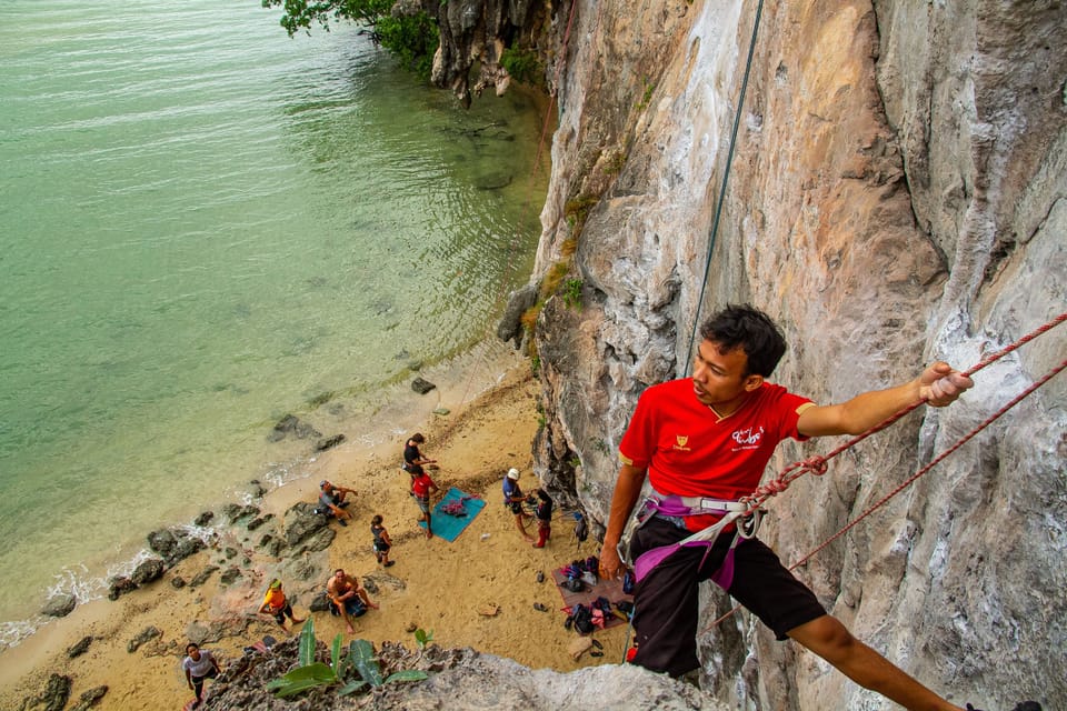 Krabi : Rock Climbing Course Full-Day / Half-Day at Railay Beach by King Climbers