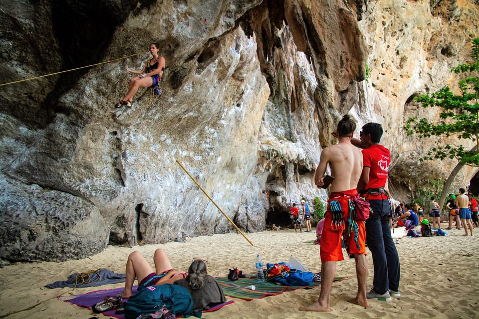 Krabi : Rock Climbing Course Full-Day / Half-Day at Railay Beach by King Climbers