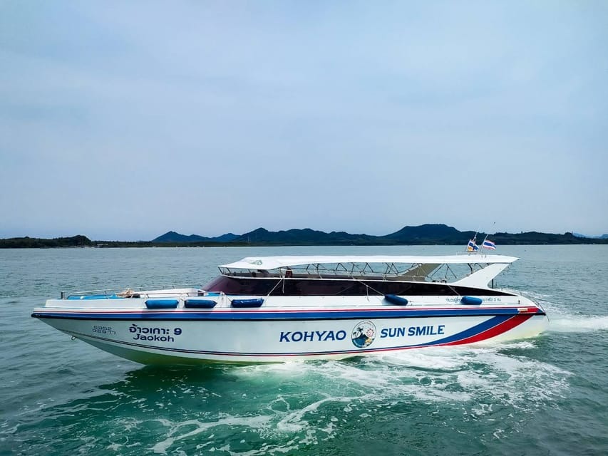 Speed Boat Transfer: Ao Nang to Koh Yao Or Koh Yao to Ao Nang